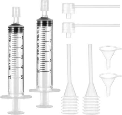 ElevateTech 8 Pcs Perfume Refill Tool Kit, Perfumes Syringe Extractor Plastic Clear Perfume Dispenser Transfer Kit Cosmetic Dispenser Tool Set for Outdoor Travel